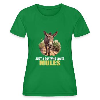 Mules Mule - Women's Functional T-Shirt - kelly green - Front - AI Model Female 172 dark (172cm)