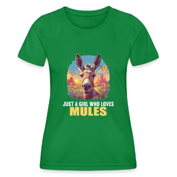 Mules Mule - T-shirt sport Femme - vert - Devant - AI Model Female 172 dark (172cm)