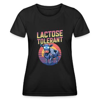 Milchkuh Laktosetolerant - Frauen Funktions-T-Shirt - Schwarz - Vorne - AI Model Female 172 light (172cm)