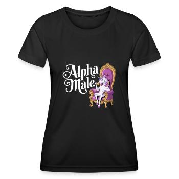 Rainbow Alpha Man Unicorn - Women's Functional T-Shirt - black - Front - AI Model Female 172 light (172cm)