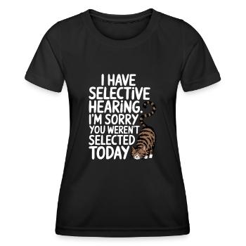 Sarcasm Kitten Cat - Women's Functional T-Shirt - black - Front - AI Model Female 172 light (172cm)