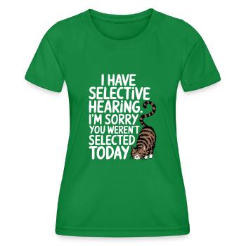 Sarcasm Kitten Cat - Women's Functional T-Shirt - kelly green - Front - AI Model Female 172 dark (172cm)