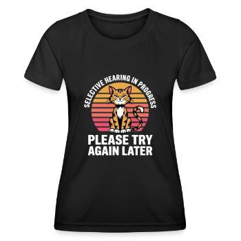 Sarcasm Kitten Cat - Women's Functional T-Shirt - black - Front - AI Model Female 172 light (172cm)