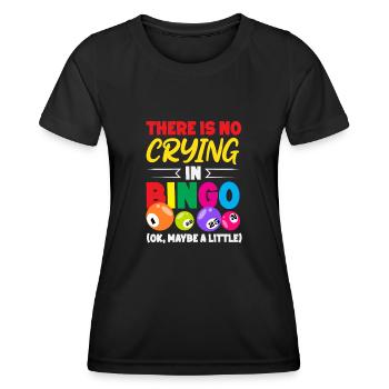 Pas de pleurs au bingo - T-shirt sport Femme - noir - Devant - AI Model Female 172 light (172cm)