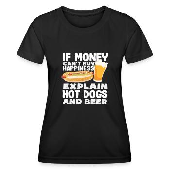 Declare Hot Dogs and Beer to Hot Dog Lover - Women's Functional T-Shirt - black - Front - AI Model Female 172 light (172cm)