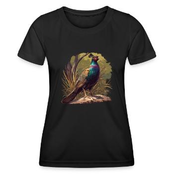 Pheasants Pheasant - Women's Functional T-Shirt - black - Front - AI Model Female 172 light (172cm)