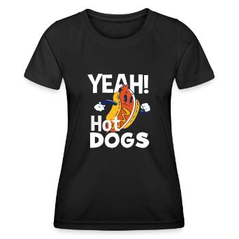Hot-dogs pour les amateurs de hot-dogs - T-shirt sport Femme - noir - Devant - AI Model Female 172 light (172cm)