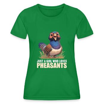 Pheasants Pheasant - Women's Functional T-Shirt - kelly green - Front - AI Model Female 172 dark (172cm)
