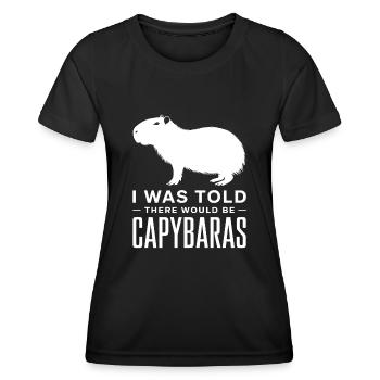 Capybara - Women's Functional T-Shirt - black - Front - AI Model Female 172 light (172cm)