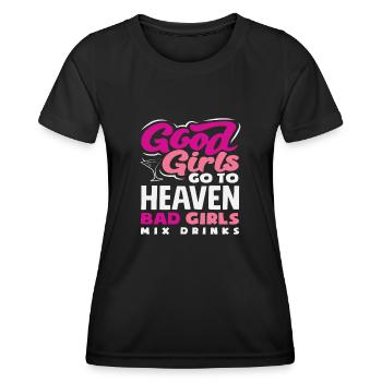 Good Girls Heaven Bad Girls Barmans - T-shirt sport Femme - noir - Devant - AI Model Female 172 light (172cm)