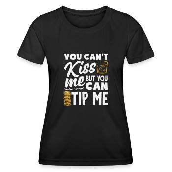 Du Kannst Mich Nicht Küssen Aber Du Kannst Mich - Frauen Funktions-T-Shirt - Schwarz - Vorne - AI Model Female 172 light (172cm)