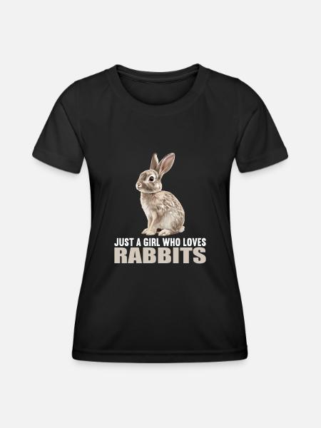 Hasen Hase - Frauen Funktions-T-Shirt - Schwarz