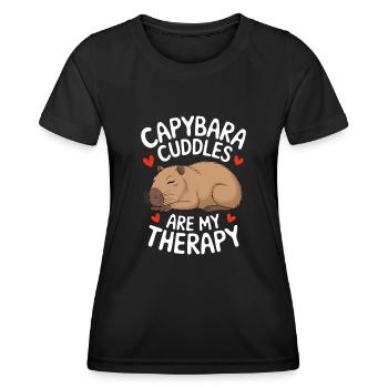 Capybara - Women's Functional T-Shirt - black - Front - AI Model Female 172 light (172cm)