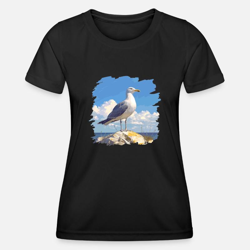 Seagulls Seagull - Women's Functional T-Shirt - black