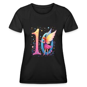 Süße Fee 10. Geburtstag für Mädchen - Frauen Funktions-T-Shirt - Schwarz - Vorne - AI Model Female 172 light (172cm)