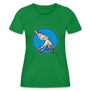 Blue Ringed Octopus Blaugeringelter Krake - Women's Functional T-Shirt - kelly green - Front - AI Model Female 172 dark (172cm)