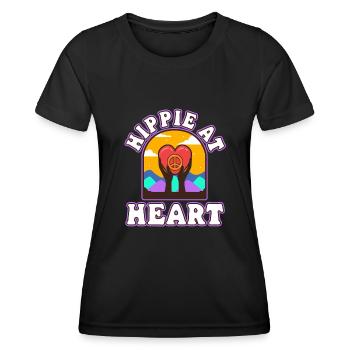 Hippie dans l’âme - T-shirt sport Femme - noir - Devant - AI Model Female 172 light (172cm)
