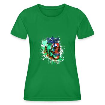 Crâne de Roi Couronne Royale - T-shirt sport Femme - vert - Devant - AI Model Female 172 dark (172cm)