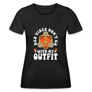 L’amour est mon arme, la musique est ma religion. - T-shirt sport Femme - noir - Devant - AI Model Female 172 light (172cm)