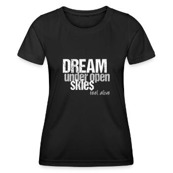 Rêves en plein air - T-shirt sport Femme - noir - Devant - AI Model Female 172 light (172cm)