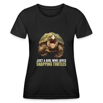 Snapping Turtles Snapping Turtle - Women's Functional T-Shirt - black - Front - AI Model Female 172 light (172cm)