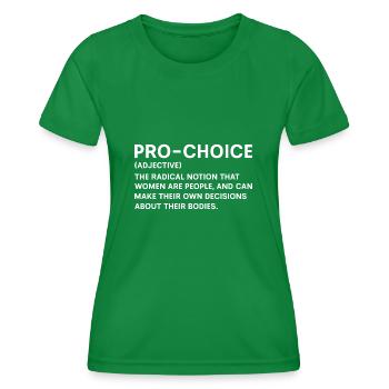 Pro-Wahl - Frauen Funktions-T-Shirt - Kelly Green - Vorne - AI Model Female 172 dark (172cm)