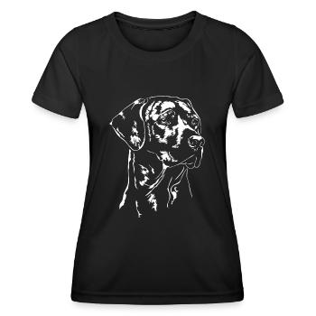 RHODESIAN RIDGEBACK Chiens Portrait Wilsigns - T-shirt sport Femme - noir - Devant - AI Model Female 172 light (172cm)