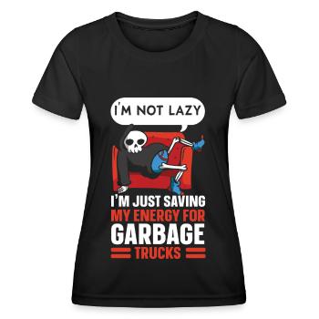 Garbage Truck Trash Collector Recycling Abfälle - Frauen Funktions-T-Shirt - Schwarz - Vorne - AI Model Female 172 light (172cm)