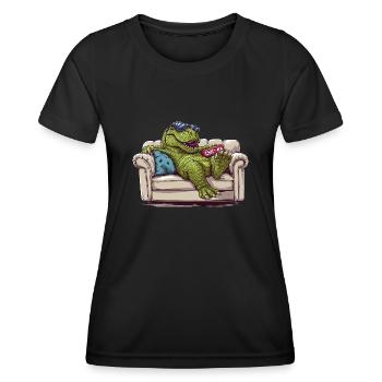 Chill-ex - Frauen Funktions-T-Shirt - Schwarz - Vorne - AI Model Female 172 light (172cm)