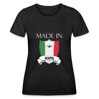 Made in Neapel - Frauen Funktions-T-Shirt - Schwarz - Vorne - AI Model Female 172 light (172cm)
