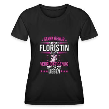 Floristin Floristik Blumen - Frauen Funktions-T-Shirt - Schwarz - Vorne - AI Model Female 172 light (172cm)