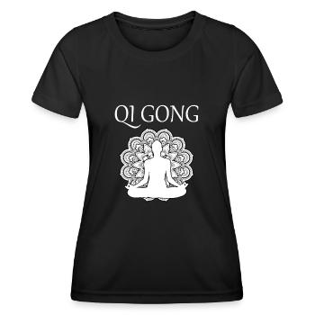 Qi gong Qigong - T-shirt sport Femme - noir - Devant - AI Model Female 172 light (172cm)