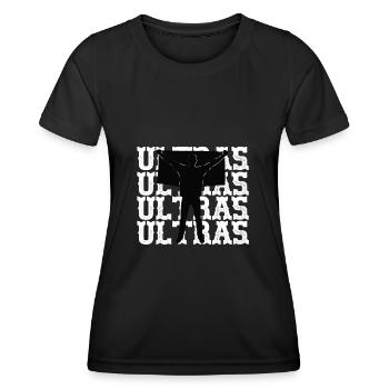 Soccer Fans Ultras Hools Sporty Team Goal Design - Frauen Funktions-T-Shirt - Schwarz - Vorne - AI Model Female 172 light (172cm)