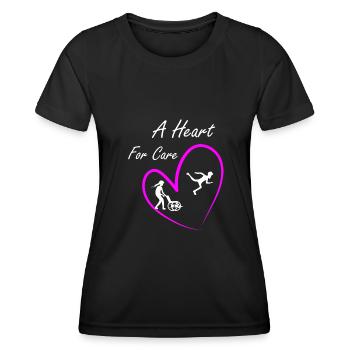 Elderly nurse care for the elderly - Women's Functional T-Shirt - black - Front - AI Model Female 172 light (172cm)