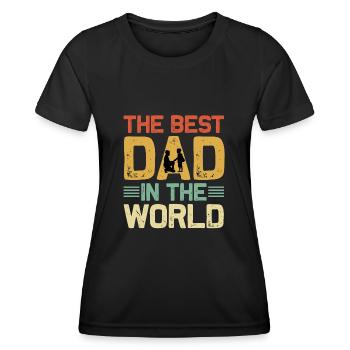 Bester Vater der Welt - Frauen Funktions-T-Shirt - Schwarz - Vorne - AI Model Female 172 light (172cm)