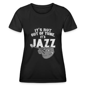 C’est du jazz - T-shirt sport Femme - noir - Devant - AI Model Female 172 light (172cm)