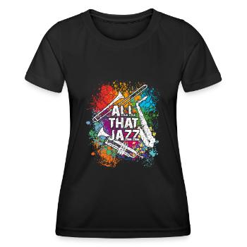 Brass Jazz Instruments All That Jazz - T-shirt sport Femme - noir - Devant - AI Model Female 172 light (172cm)