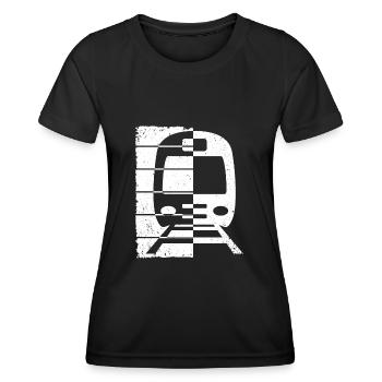Train Railway Railway Trains Train drivers - Women's Functional T-Shirt - black - Front - AI Model Female 172 light (172cm)