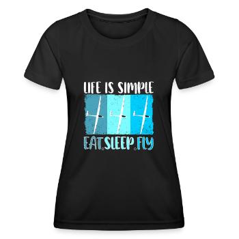 Planeurs Planeurs Planeurs - T-shirt sport Femme - noir - Devant - AI Model Female 172 light (172cm)