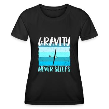 Glider Gliding Gliding Glider - Women's Functional T-Shirt - black - Front - AI Model Female 172 light (172cm)