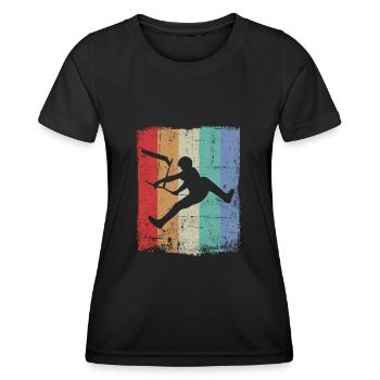 Cascadeur scooter scooter trottinette - T-shirt sport Femme - noir - Devant - AI Model Female 172 light (172cm)