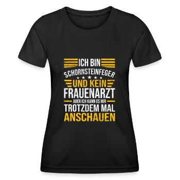 Ich Bin Schornsteinfeger - Frauen Funktions-T-Shirt - Schwarz - Vorne - AI Model Female 172 light (172cm)