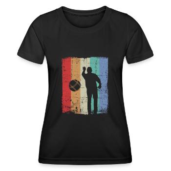 Boule Pétanque pétanque pétanque - T-shirt sport Femme - noir - Devant - AI Model Female 172 light (172cm)