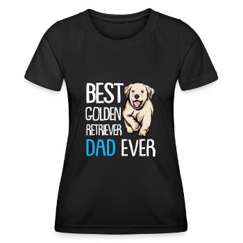 Golden-Retriever | Golden Retriever - Frauen Funktions-T-Shirt - Schwarz - Vorne - AI Model Female 172 light (172cm)