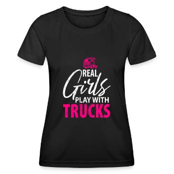 Conducteurs routiers chauffeurs routiers conducteurs professionnels - T-shirt sport Femme - noir - Devant - AI Model Female 172 light (172cm)