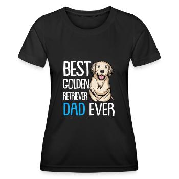 Golden-Retriever | Golden Retriever - Frauen Funktions-T-Shirt - Schwarz - Vorne - AI Model Female 172 light (172cm)