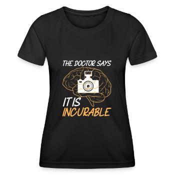Photographie photographique Photographe photographe photographe - T-shirt sport Femme - noir - Devant - AI Model Female 172 light (172cm)