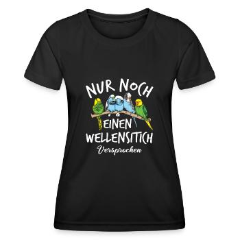 Nur noch einen Wellensittich | Wellensittich - Frauen Funktions-T-Shirt - Schwarz - Vorne - AI Model Female 172 light (172cm)