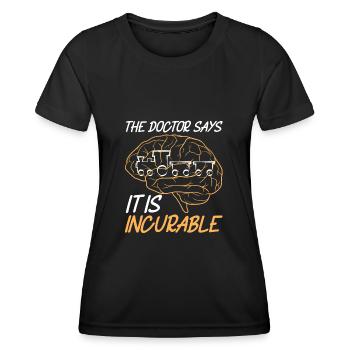 Train train train conducteurs de train - T-shirt sport Femme - noir - Devant - AI Model Female 172 light (172cm)