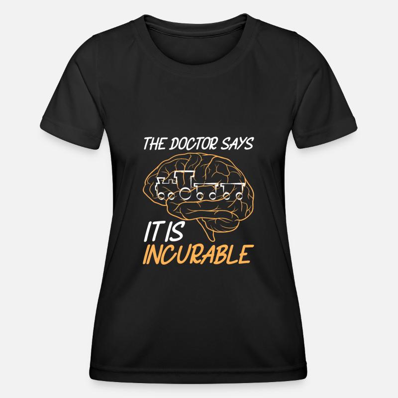 Train Railway Railway Trains Train drivers - Women's Functional T-Shirt - black